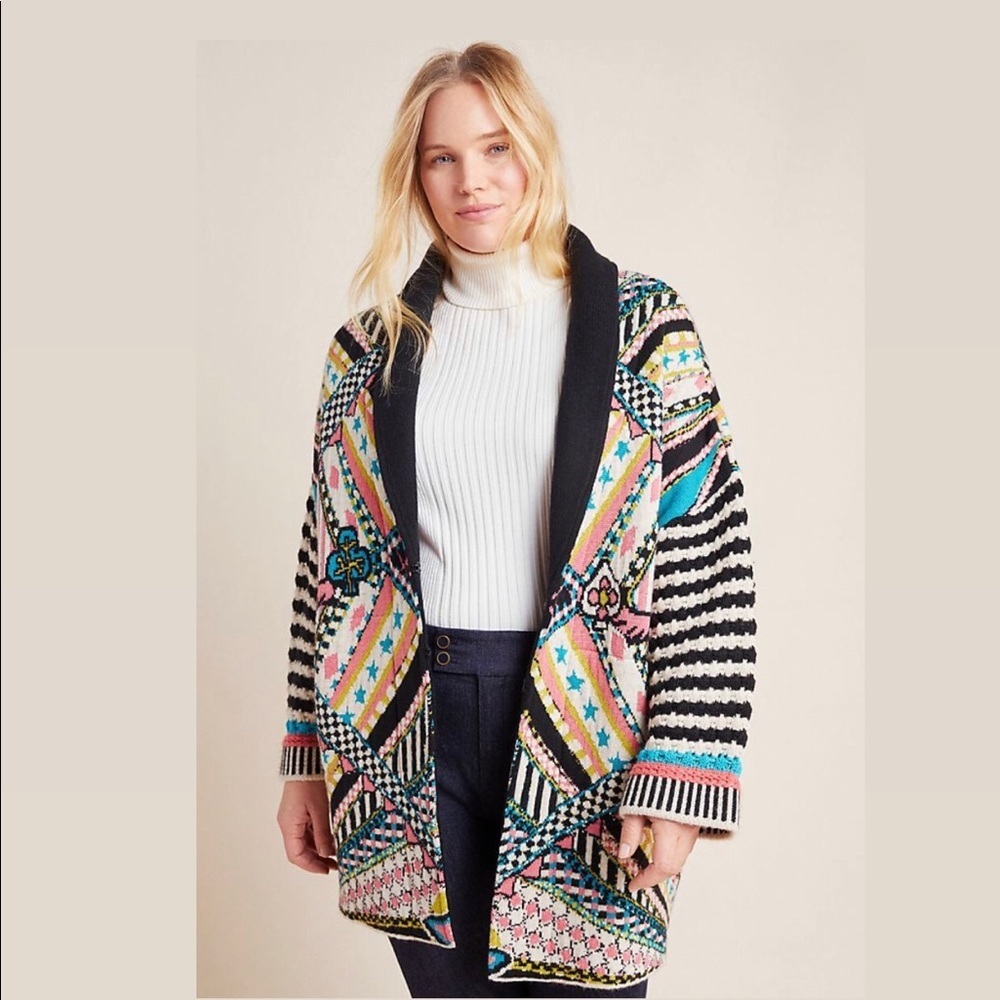 Anthropologie Multicolor Patterned Jacket - Picture 4 of 11
